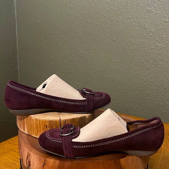 MOSSIMO SUEDE BURGUNDY SLIP ON SHOES - Picture 3 of 14